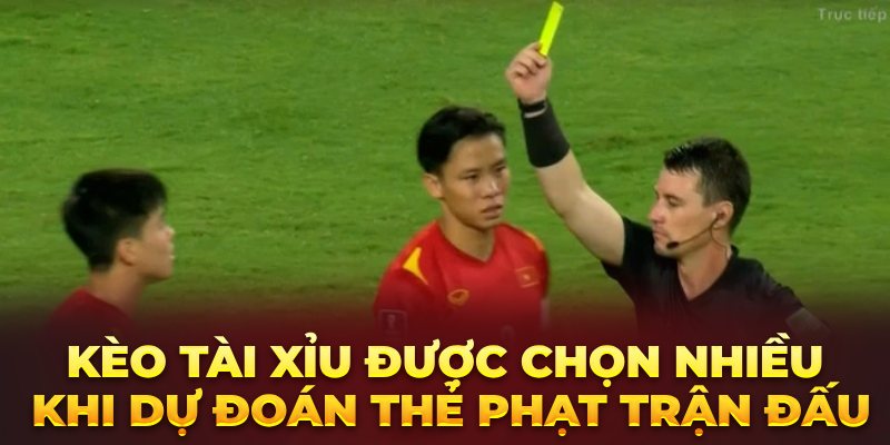 Kèo Tài Xỉu được chọn nhiều khi dự đoán thẻ phạt trận đấu